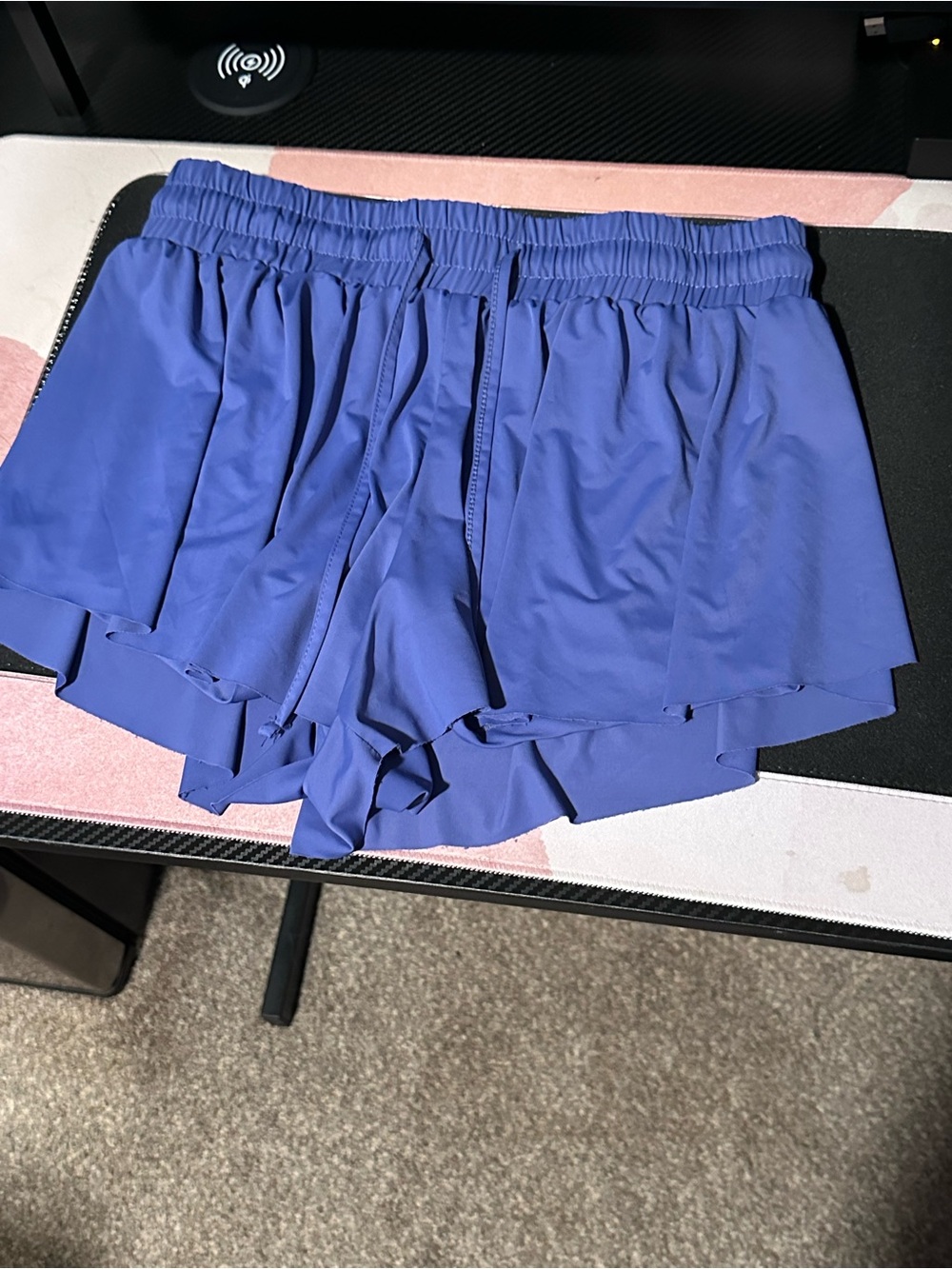 Suzette Sport Blue Athletic Running Shorts Women’s Workout Activewear Size M